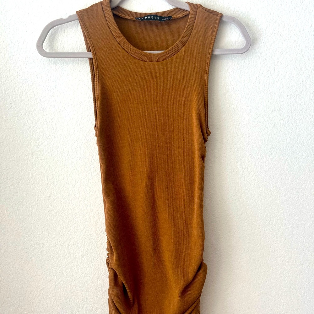 LIONESS BROWN BODYCON DRESS